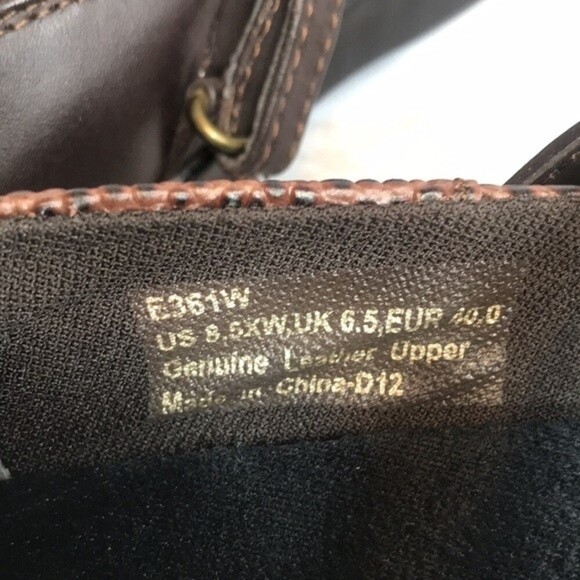 Apex Julia Brown Leather Snake Print Mary Jane Shoes Womens Size 8.5 XW - Picture 7 of 10